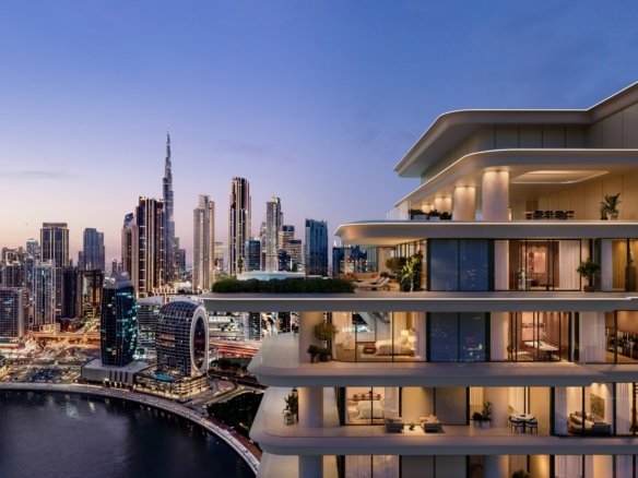 Exterior of Omniyat Vela Viento Residences at Business Bay, Dubai