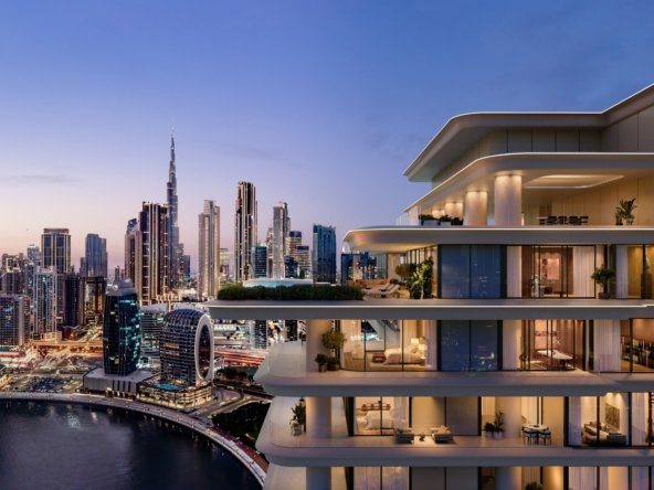 Exterior of Omniyat Vela Viento Residences at Business Bay, Dubai